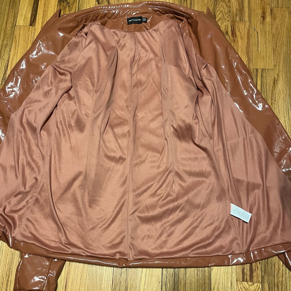 PrettyLittleThing Brown Blazer Jacket Size 8 - Picture 5 of 8